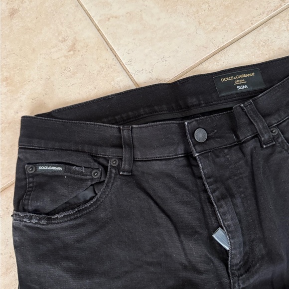 Dolce & Gabbana Black Slim Denim - Picture 2 of 6
